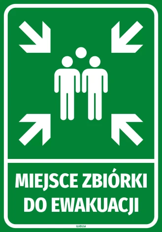 Naklejka Miejsce zbiórki do ewakuacji