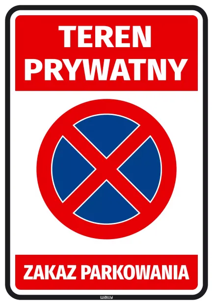 Naklejka Teren prywatny Zakaz parkowania