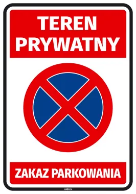 Naklejka Teren prywatny Zakaz parkowania