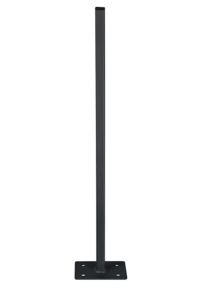 Słupek z podstawą do tabliczek – 60/80 cm - Wzór graficzny. Prosty, prostokątny kształt w kolorze grafitowym