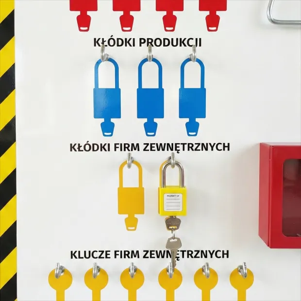 Tablica suchościeralna magnetyczna w ramie aluminiowej z własnym nadrukiem na wymiar - Wzór graficzny. Kolorowe kłódki