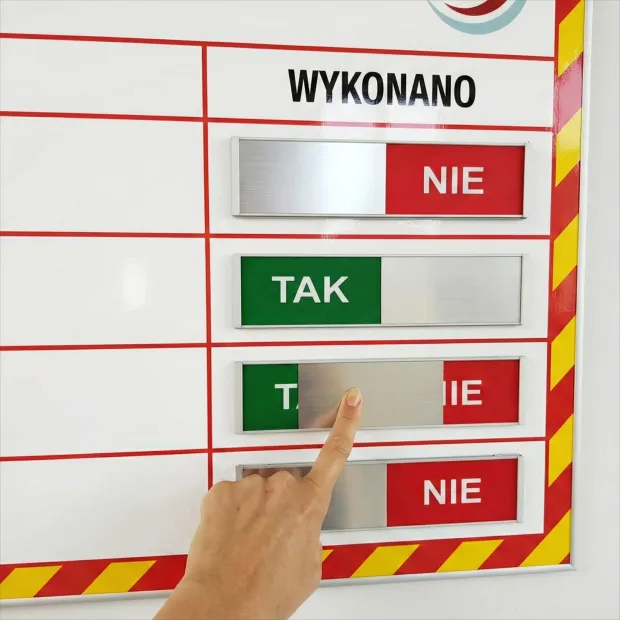 Tablica suchościeralna magnetyczna w ramie aluminiowej z własnym nadrukiem na wymiar - Wzór graficzny. Proste prostokąty