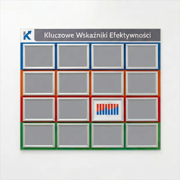 Tablica suchościeralna magnetyczna w ramie aluminiowej z własnym nadrukiem na wymiar - Wzór graficzny. Prosta siatka