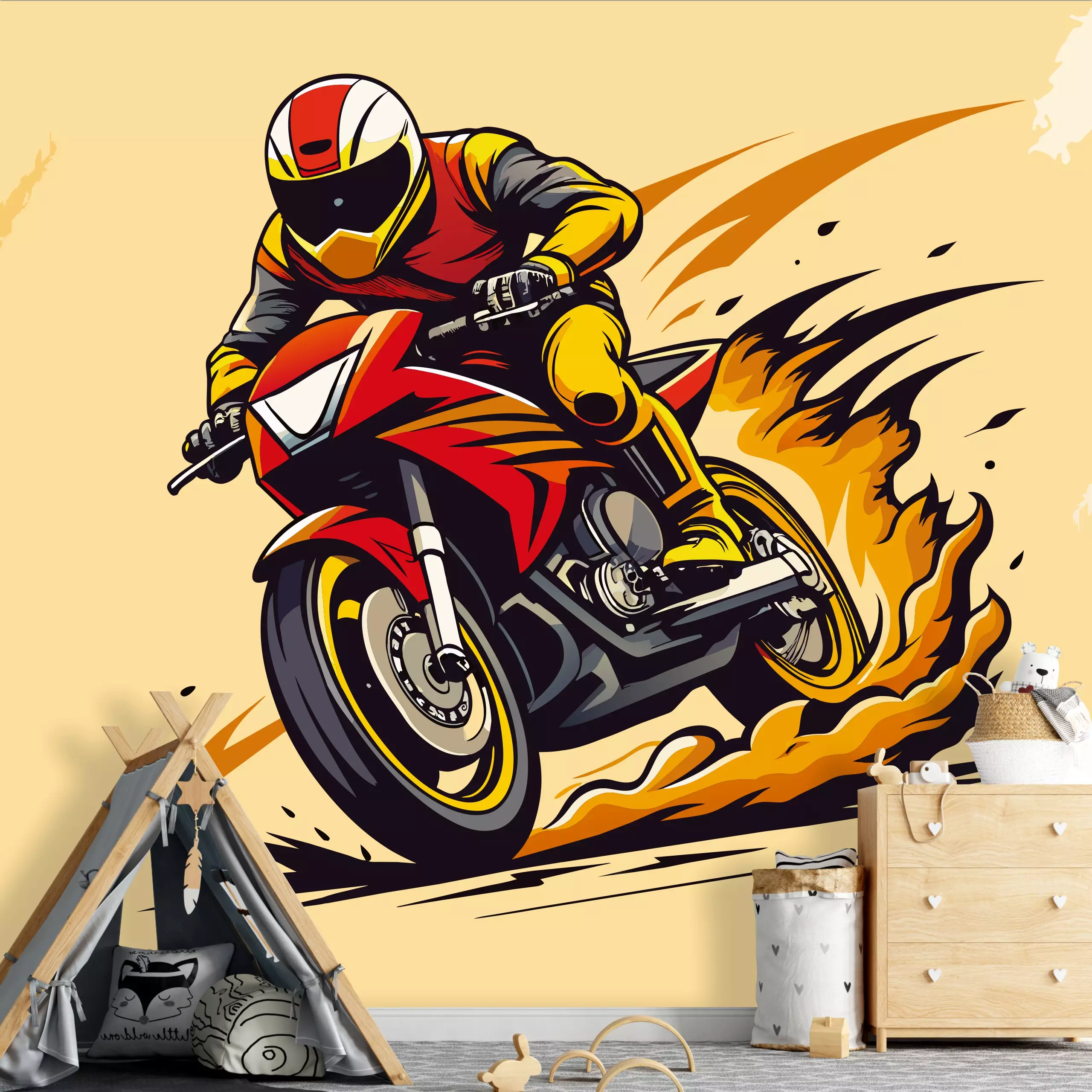 Tapeta na ścianę Motocykl wyścigowy 0551
