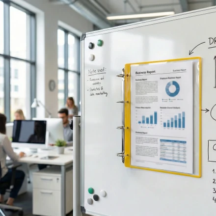 Display magnetyczny, folder na dokumenty A4