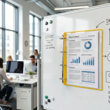 Display magnetyczny, folder na dokumenty A4