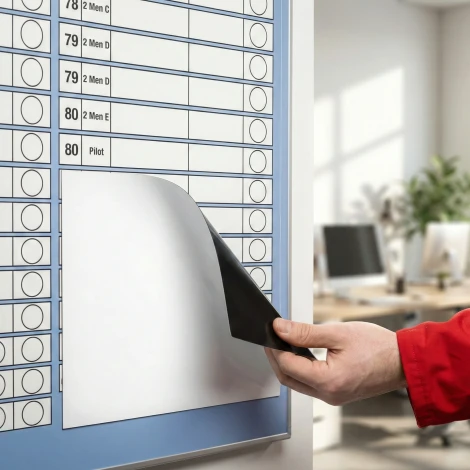 Kieszeń magnetyczna A3 - Wzór graficzny. Przezroczysta powierzchnia z czarnym tyłem