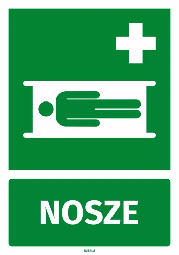 Naklejka informacyjna Nosze