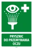 Naklejka informacyjna Prysznic do przemywania oczu