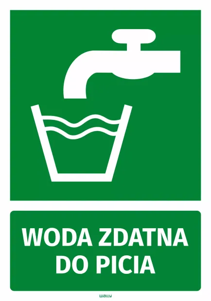 Naklejka informacyjna Woda zdatna do picia