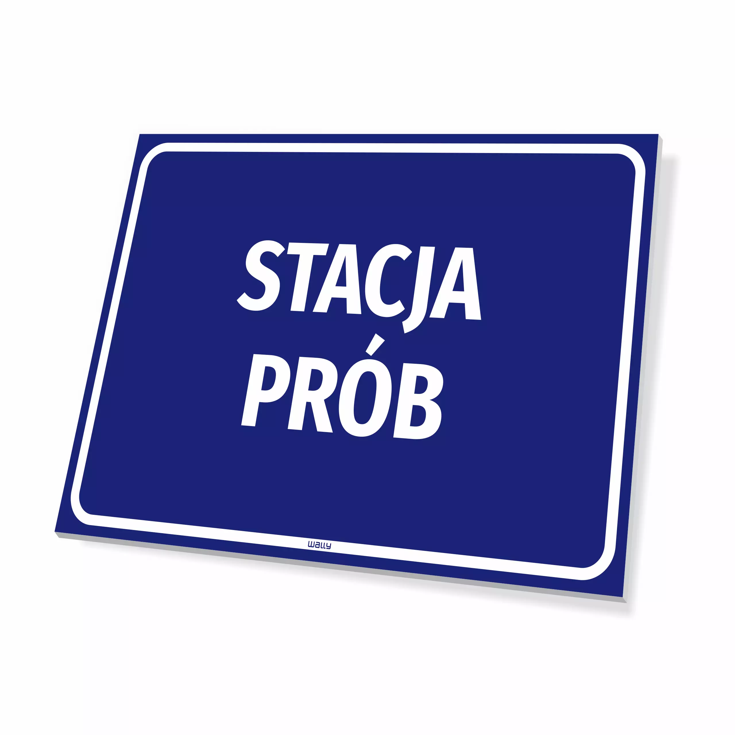 Tabliczka informacyjna Stacja prób