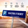 Tabliczka parkingowa Miejsce zarezerwowane, nazwa firmy