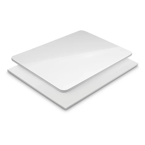 Tabliczka suchościeralna A4 - Wzór graficzny. Widoczne białe, gładkie powierzchnie ułożone w stos