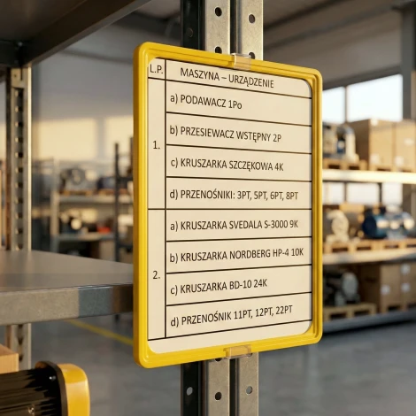 Tabliczka suchościeralna jednostronna z indywidualnym nadrukiem w ramce A3, A4, A5, A6