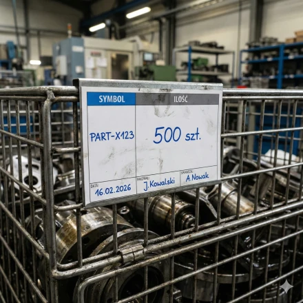 Zawieszki magazynowe suchościeralne na nadstawki paletowe A4 z własnym nadrukiem