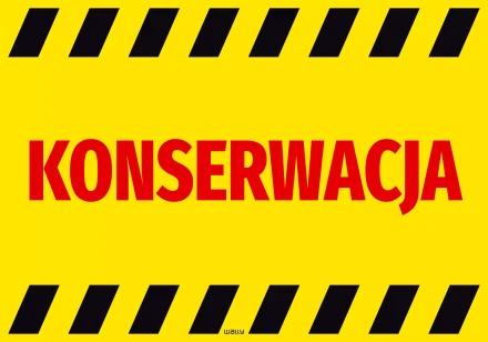 Naklejka BHP Konserwacja