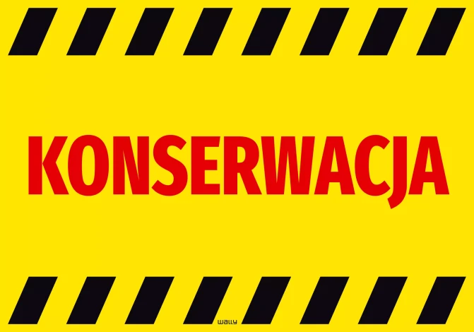 Naklejka BHP Konserwacja
