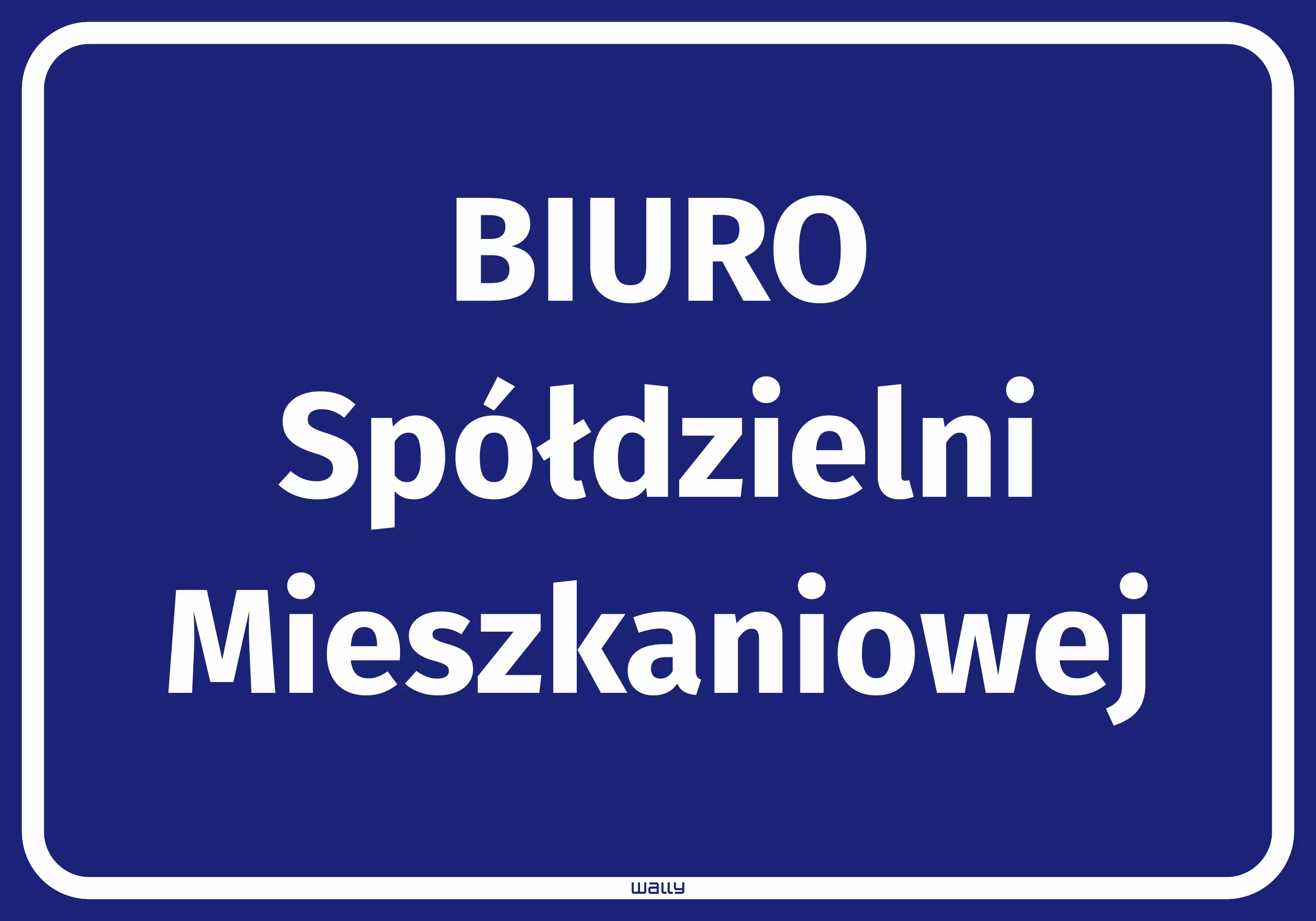 Naklejka Biuro spółdzielni mieszkaniowej