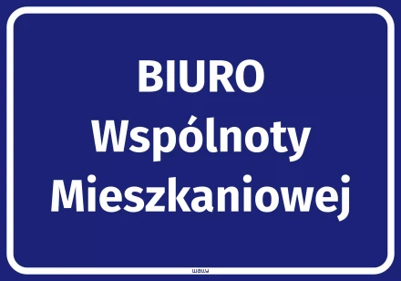 Naklejka: Biuro wspólnoty mieszkaniowej