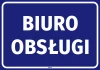 Naklejka informacyjna: Biuro obsługi
