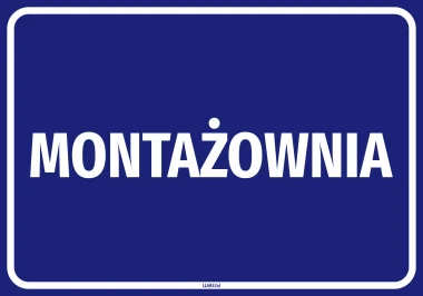 Naklejka informacyjna: Montażowania