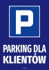 Naklejka informacyjna Parking dla klientów