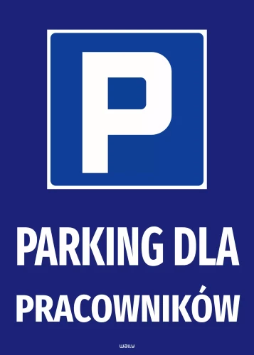 Naklejka informacyjna Parking dla pracowników