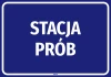 Naklejka informacyjna: Stacja prób