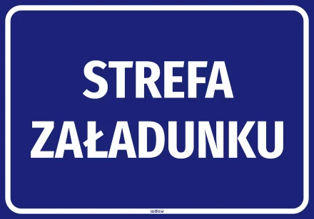 Naklejka informacyjna: Strefa załadunku