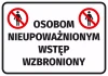 Naklejka Osobom nieupoważnionym wstęp wzbroniony