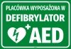 Naklejka Placówka wyposażona w defibrylator AED