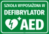 Naklejka Szkoła wyposażona w defibrylator AED