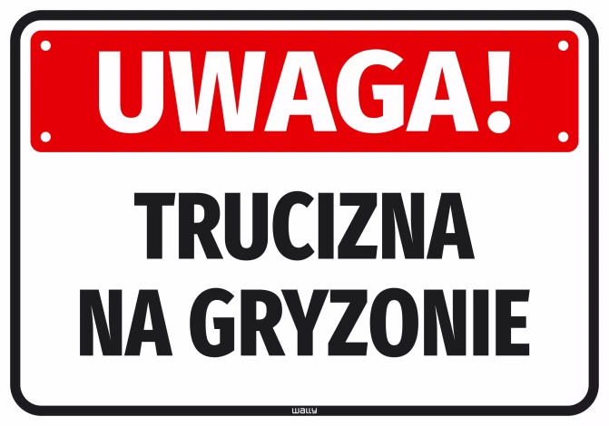 Naklejka Uwaga! Trucizna na gryzonie