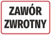 Naklejka Zawór zwrotny