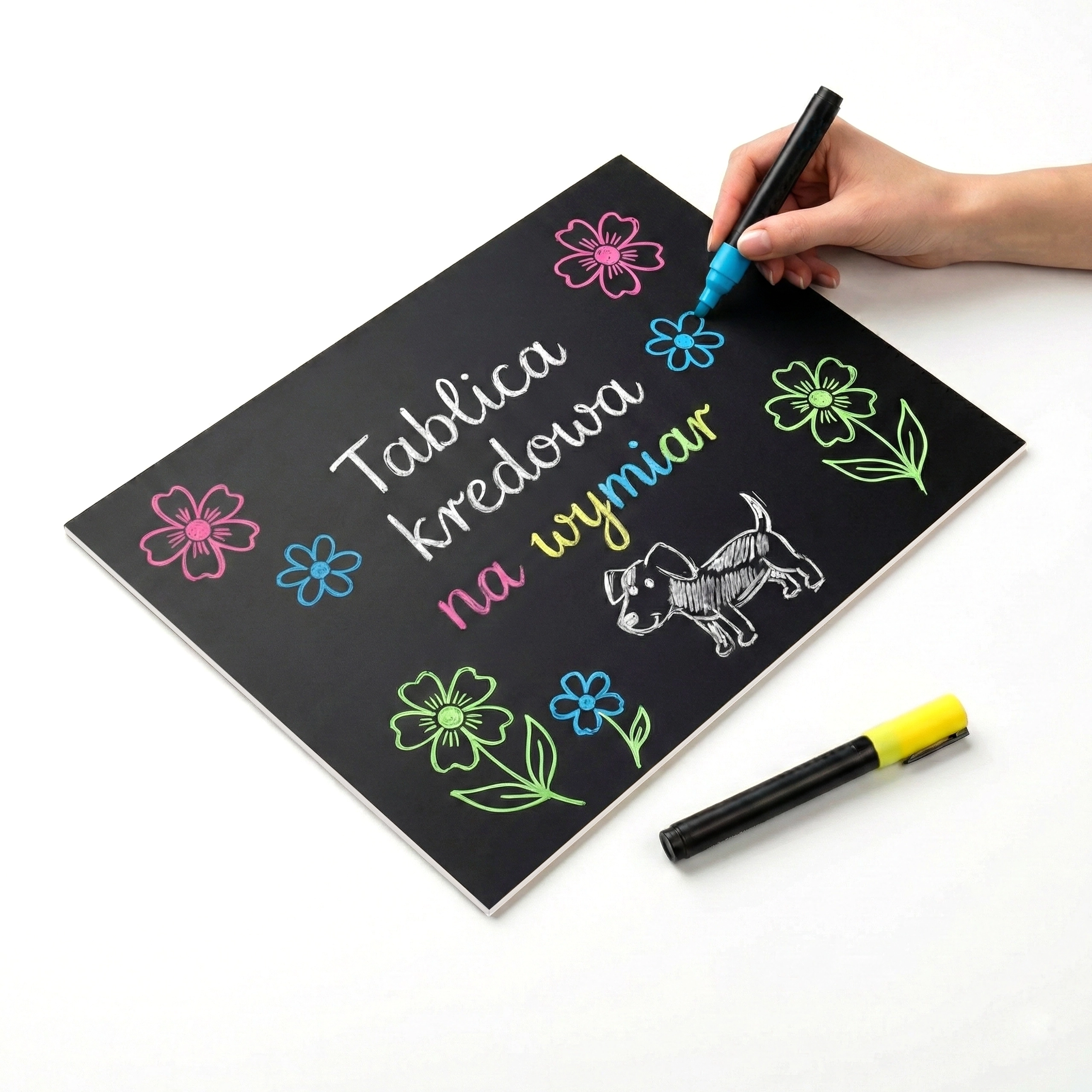 Tablica kredowa na wymiar - mazaki kredowe