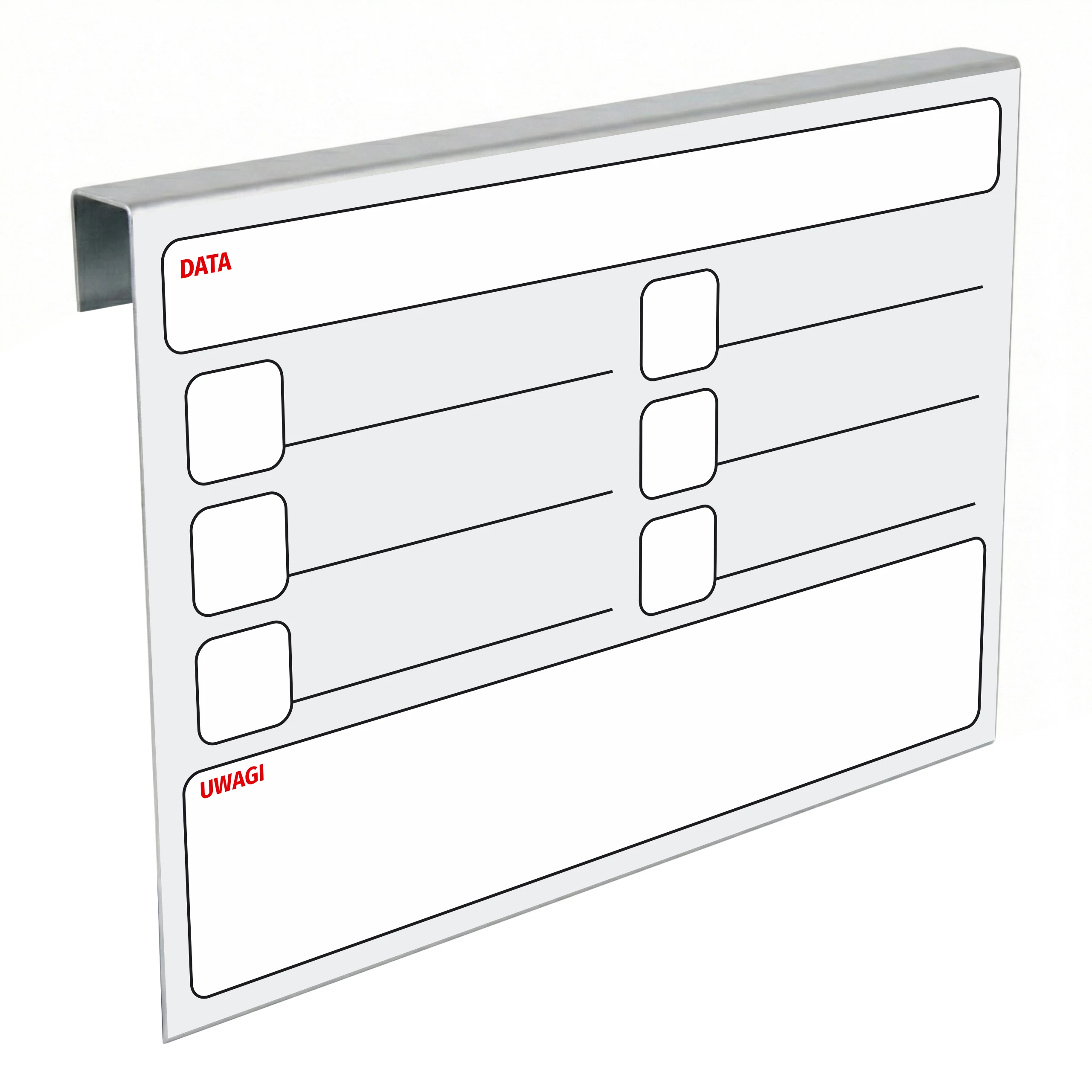 Zawieszka A4 do magazynu, z nadrukiem suchościeralna 009