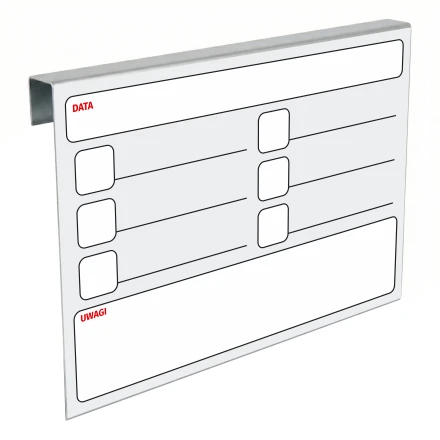 Zawieszka A4 do magazynu, z nadrukiem suchościeralna 009