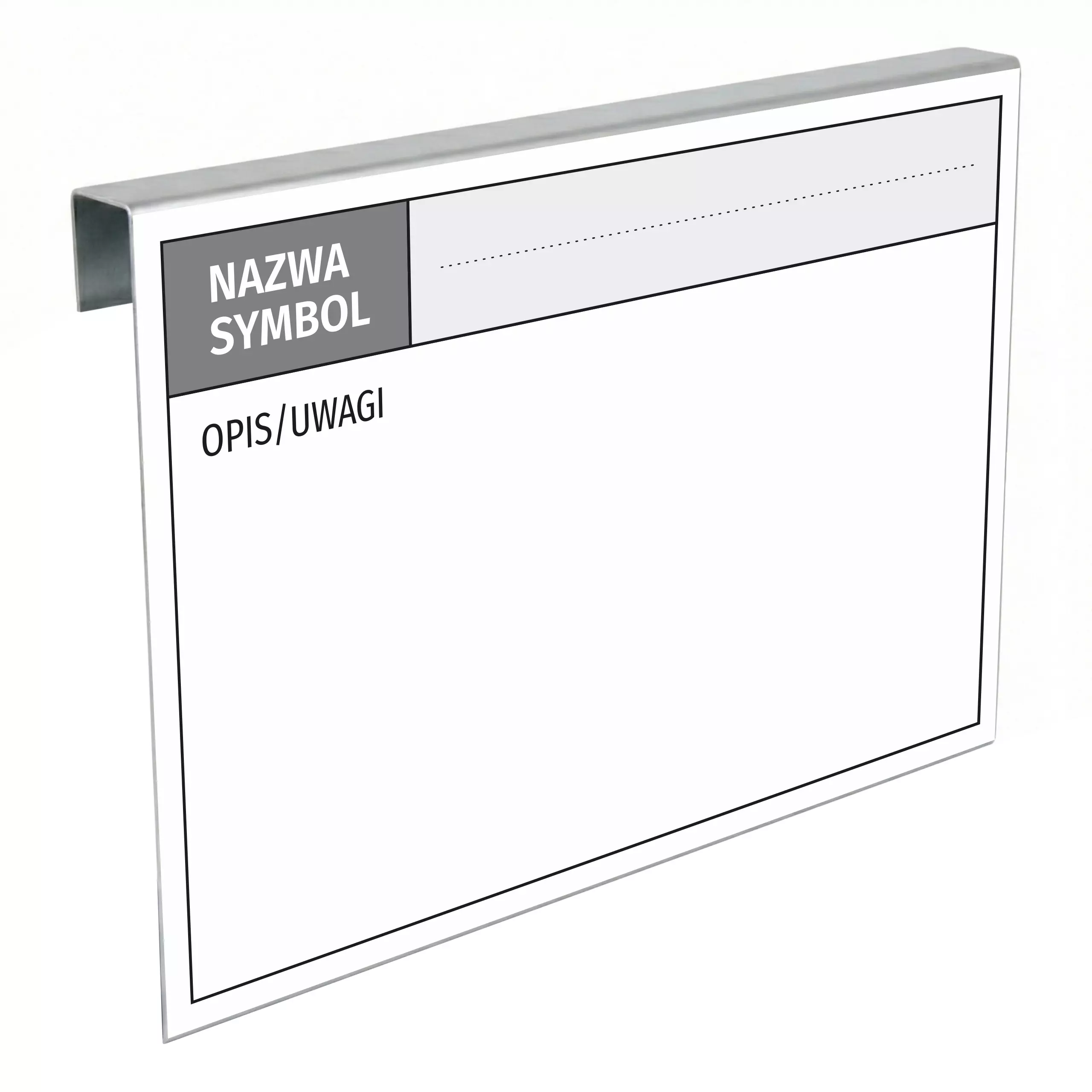 Zawieszka na nadstawki paletowe, suchościeralna A4 do magazynu, 007