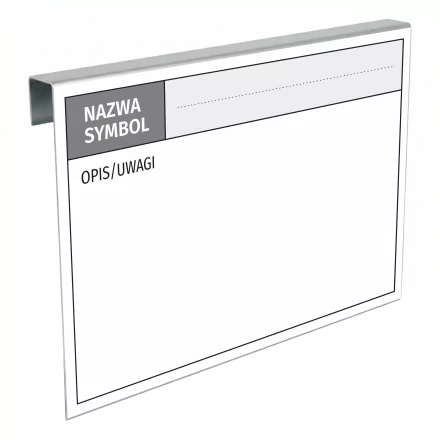 Zawieszka na nadstawki paletowe, suchościeralna  A4 do magazynu, 007