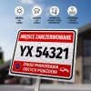 Miejsce zarezerwowane z numerem lub oznaczeniem, zakaz parkowania obcych pojazdów