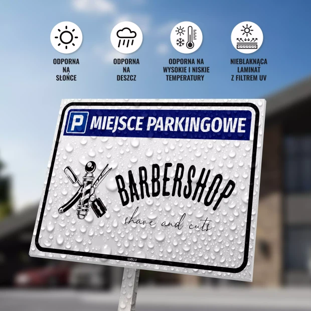 Tabliczka parkingowa z Twoim logo