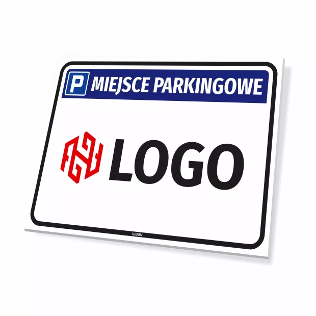 Tabliczka parkingowa z Twoim logo