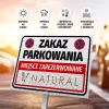 Tabliczka Zakaz parkowania z logo firmy, przedsiębiorstwa, instytucji