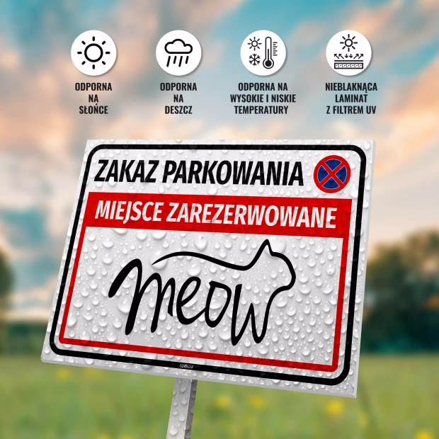 Tabliczka Zakaz parkowania z logo firmy - Wally