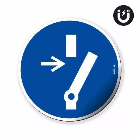 magnes: Odłącz przed przystąpieniem do konserwacji lub naprawy, symbol nakazu