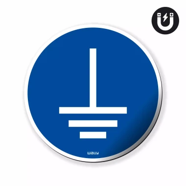 magnes: Stosuj uziemienie, symbol nakazu