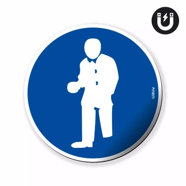 magnes: Ubierz fartuch ochronny, symbol nakazu