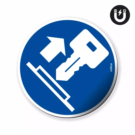 magnes: Wyjmij klucz, symbol nakazu