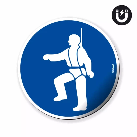 magnes: Załóż pasy bezpieczeństwa, symbol nakazu