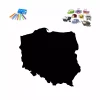 Tablica magnetyczna, kredowa mapa Polski 426